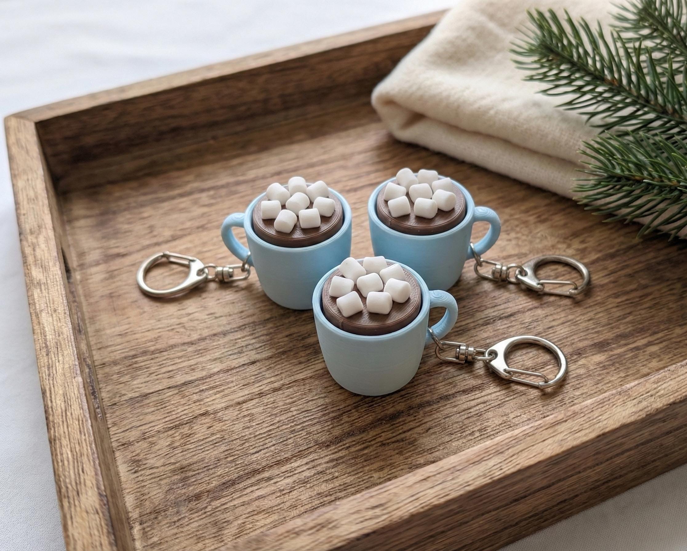 Hot Chocolate Fidget Clicker Keychain