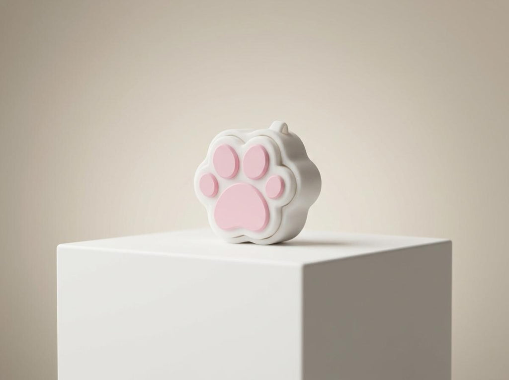 Paw & Dog Bone Fidget Clicker Keychain