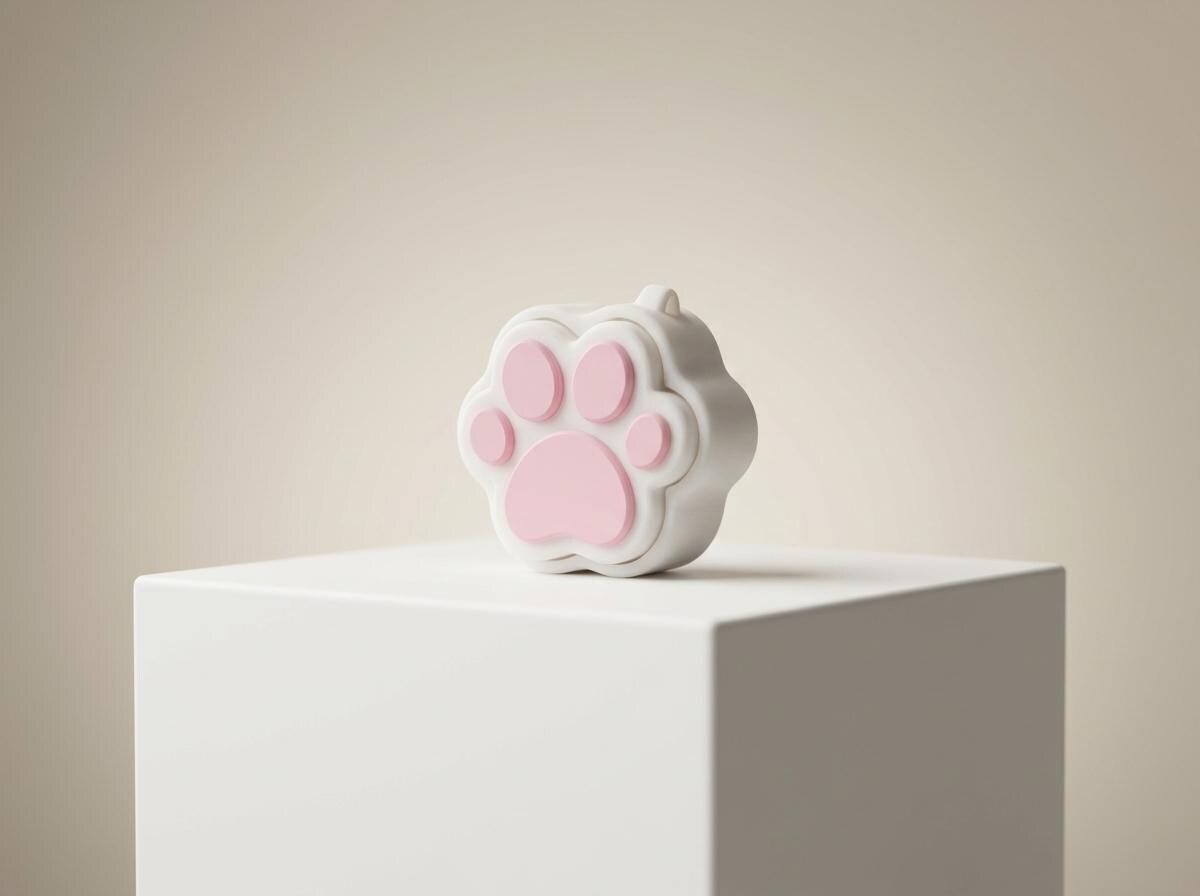 Paw & Dog Bone Fidget Clicker Keychain