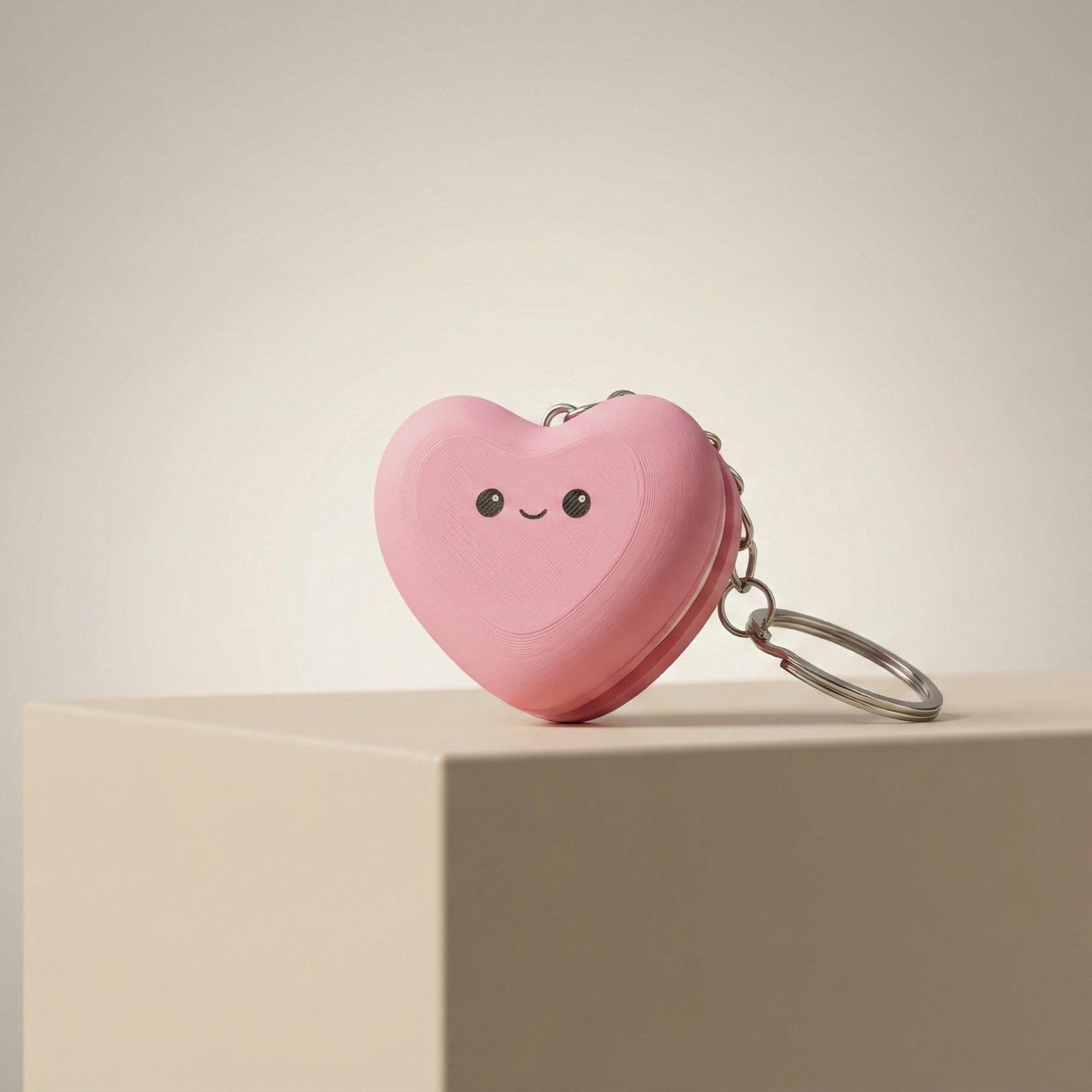 Heart Macaron Fidget Keychain