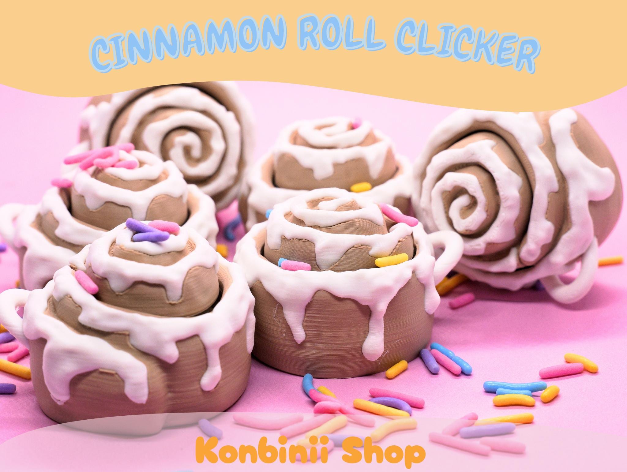 Cinnamon Roll Fidget Keychain
