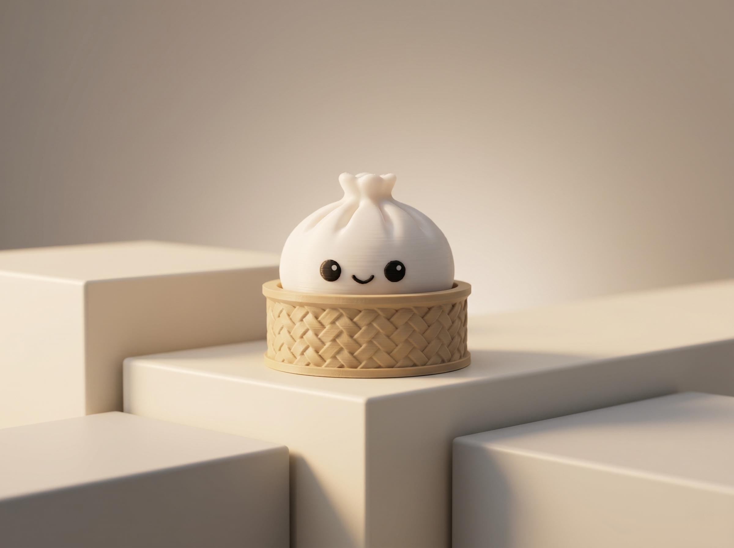 Dim Sum Fidget Clicker Keychain