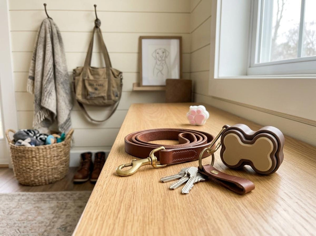 Paw & Dog Bone Fidget Clicker Keychain