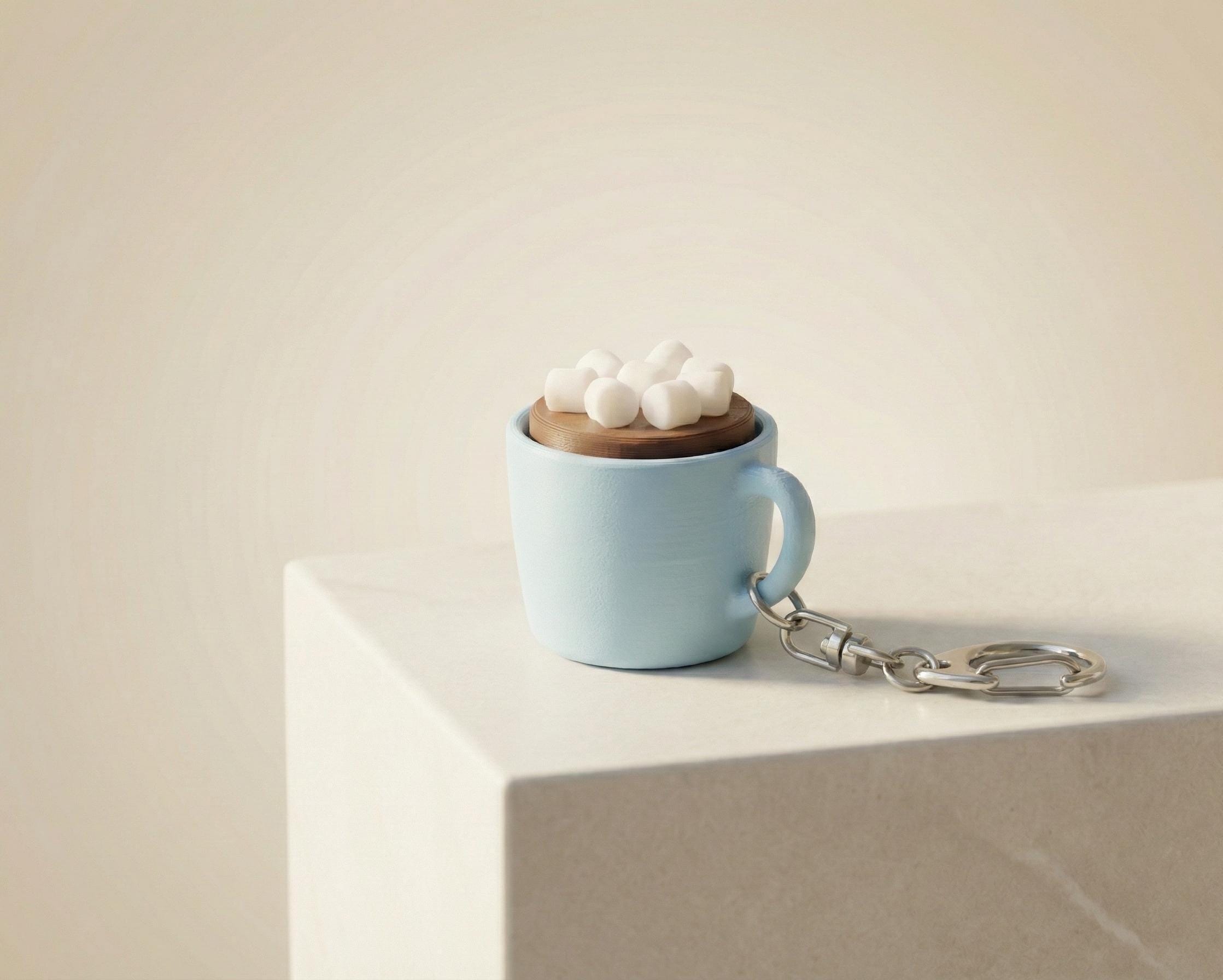 Hot Chocolate Fidget Clicker Keychain
