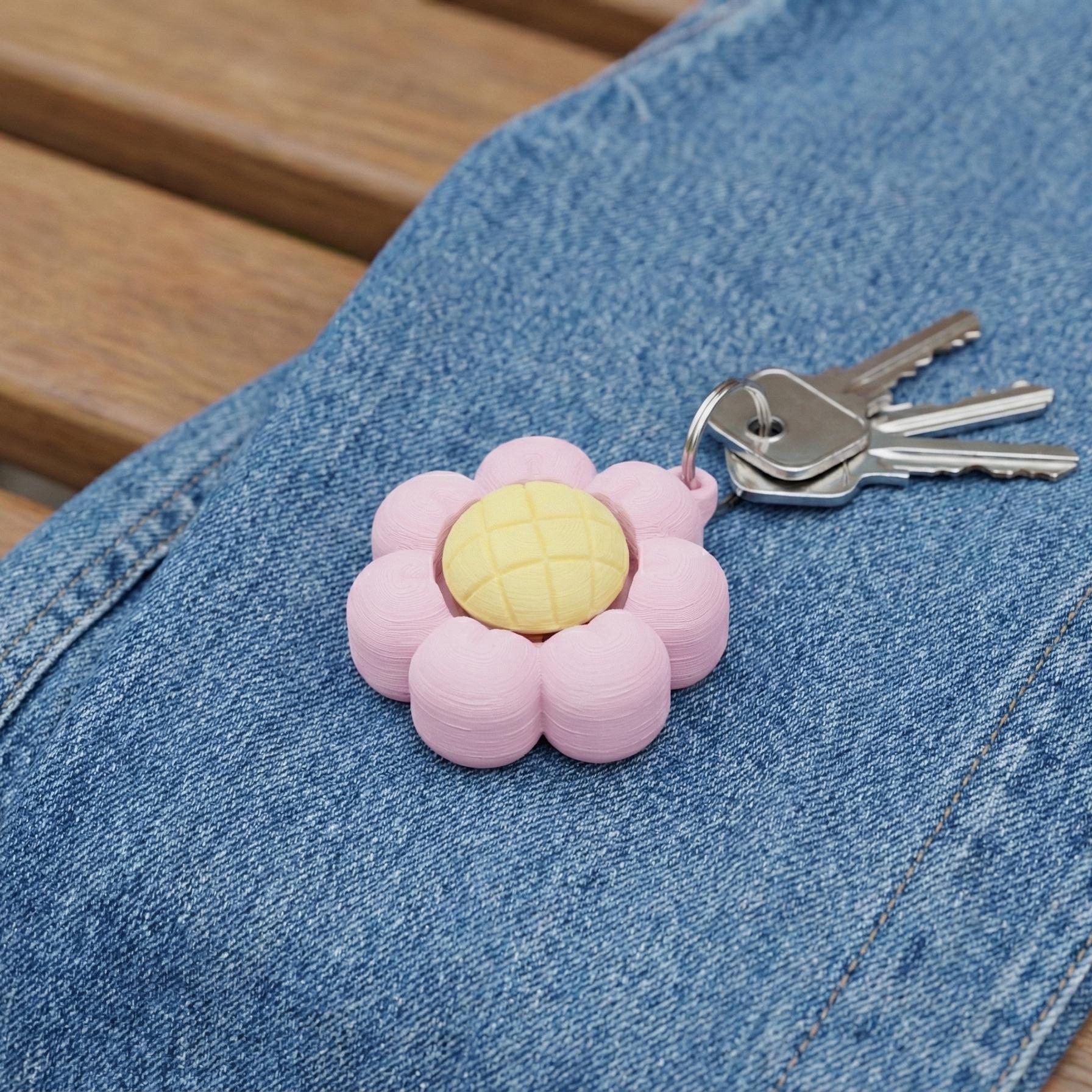Flower Fidget Clicker Keychain