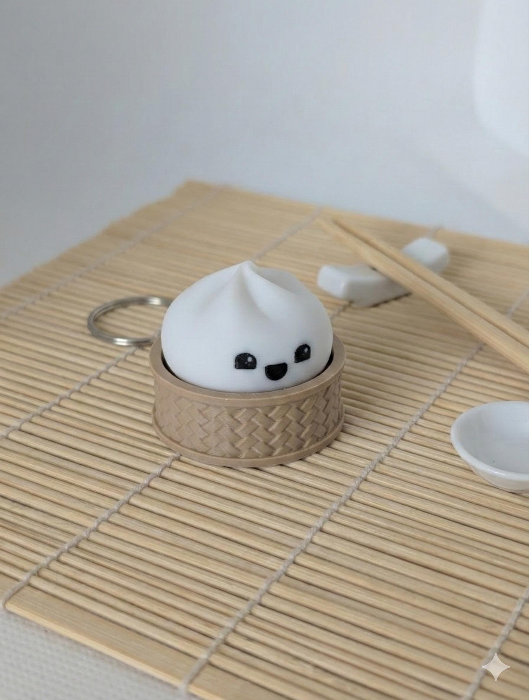 Dim Sum Fidget Clicker Keychain