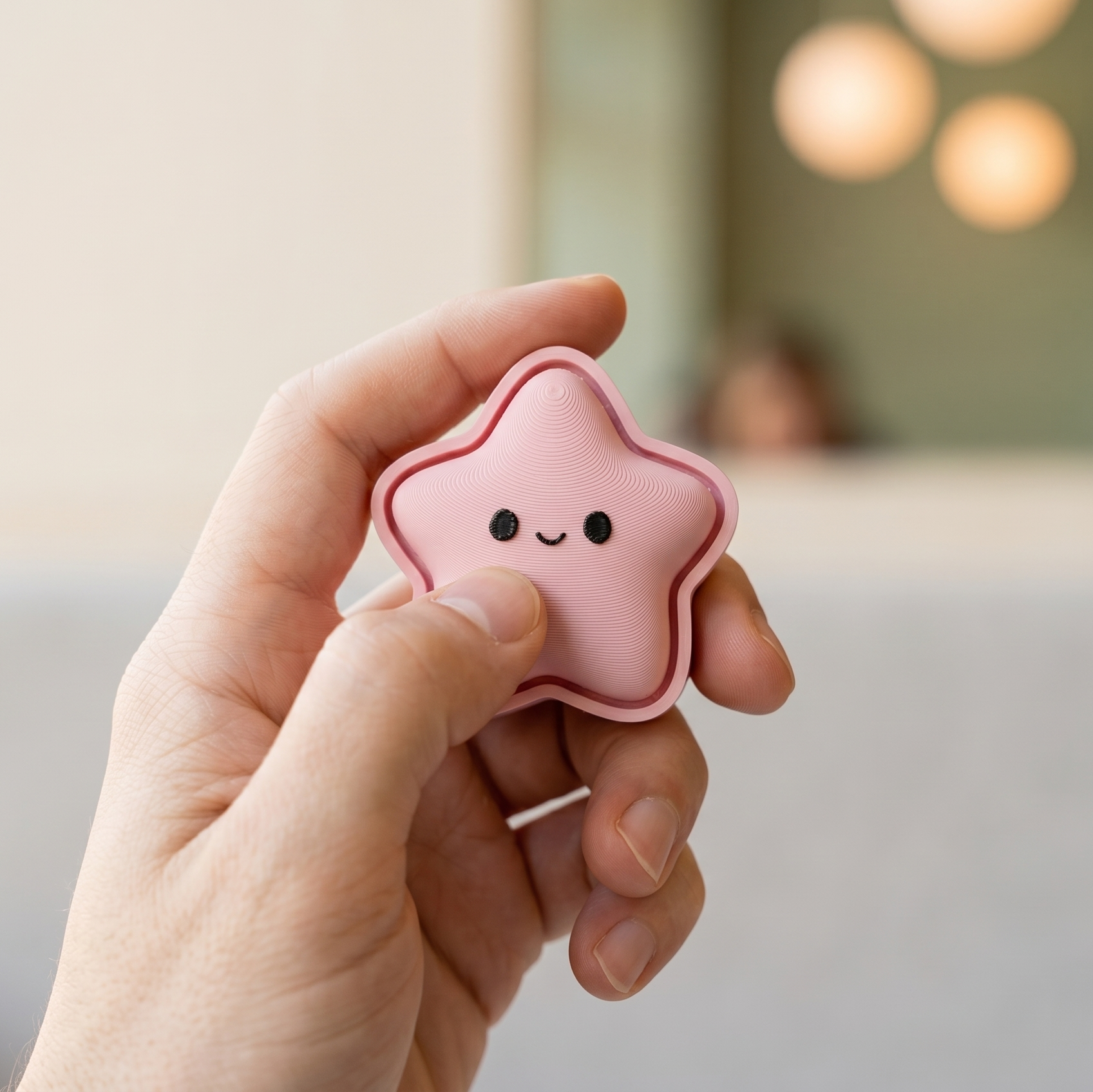 Star Fidget Clicker Keychain
