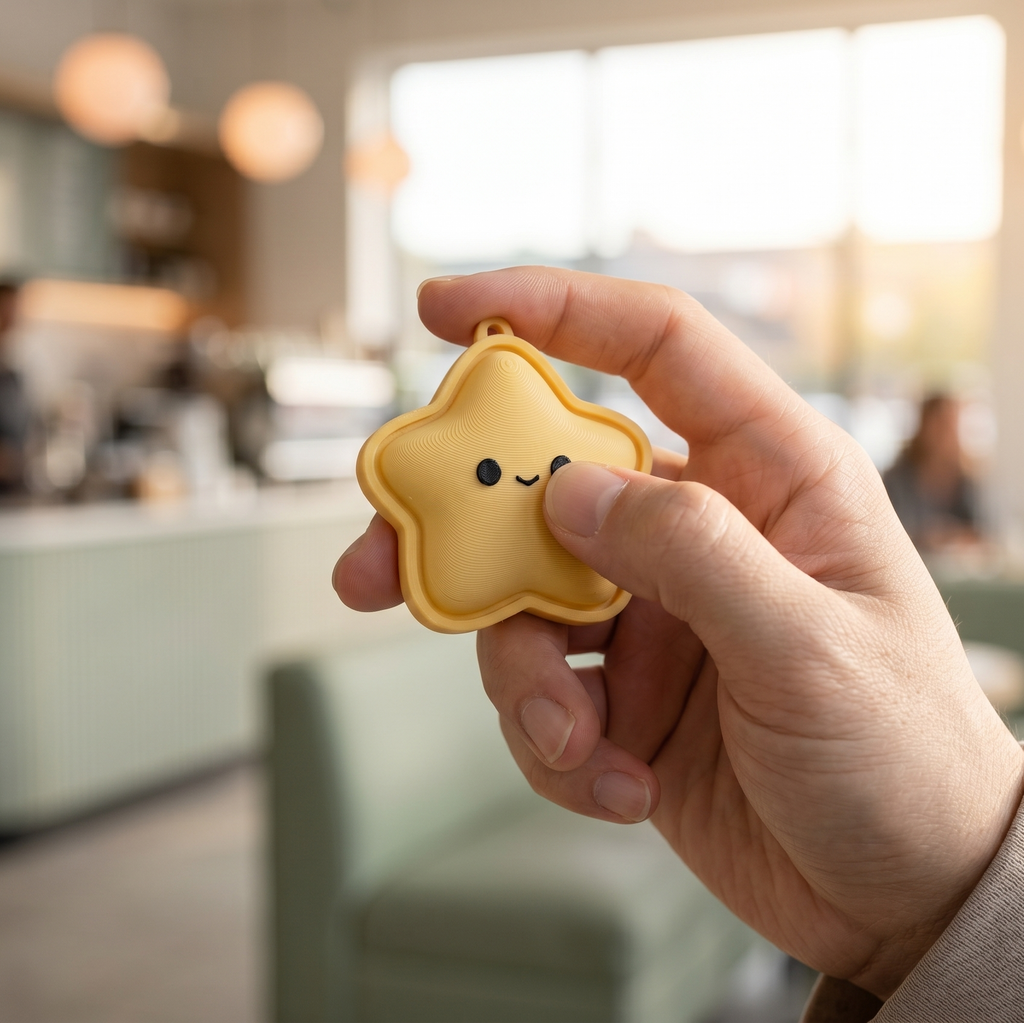 Star Fidget Clicker Keychain