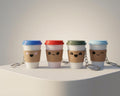 Coffee Cup Fidget Clicker Keychain