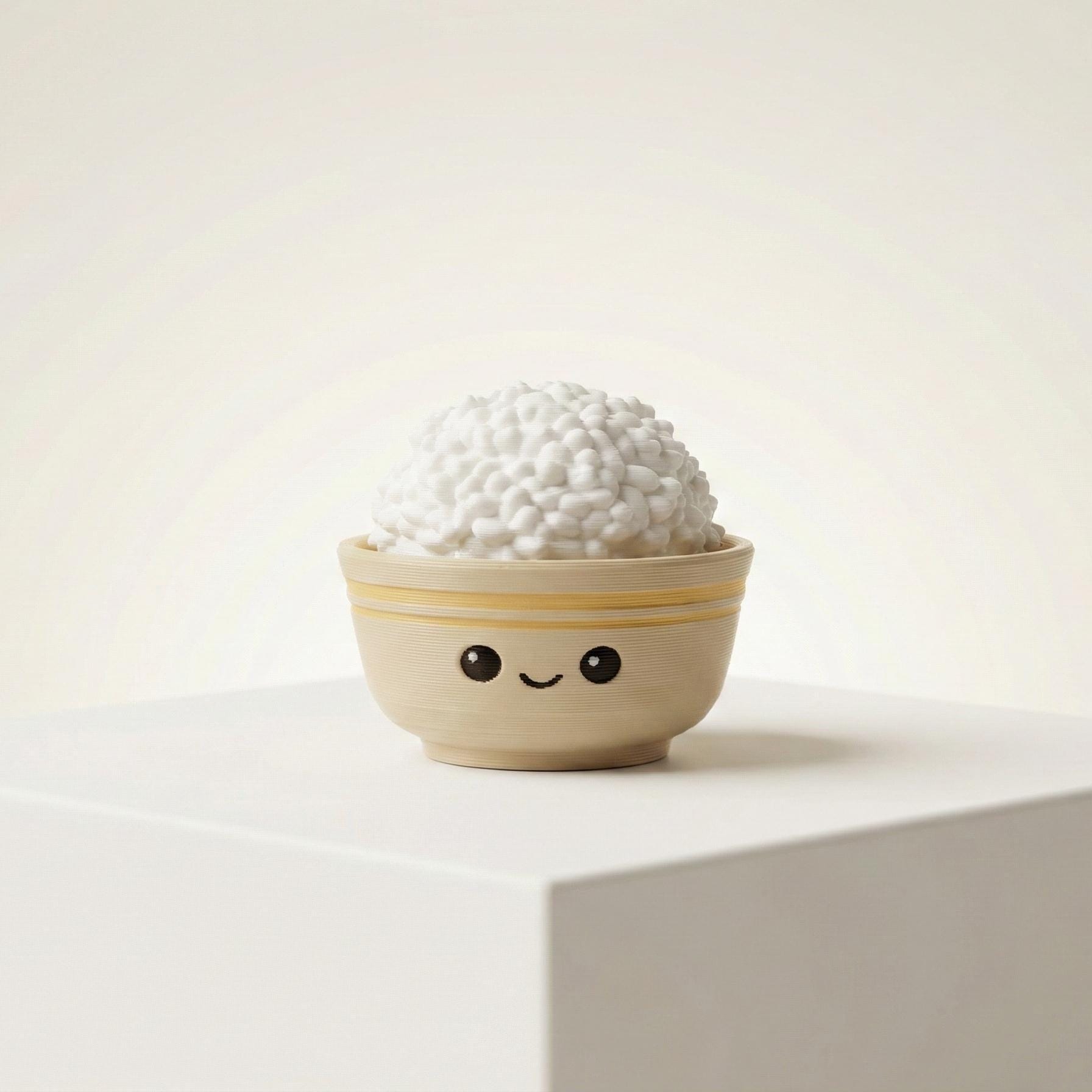 Rice Noodle Bowl Fidget Clicker Keychain