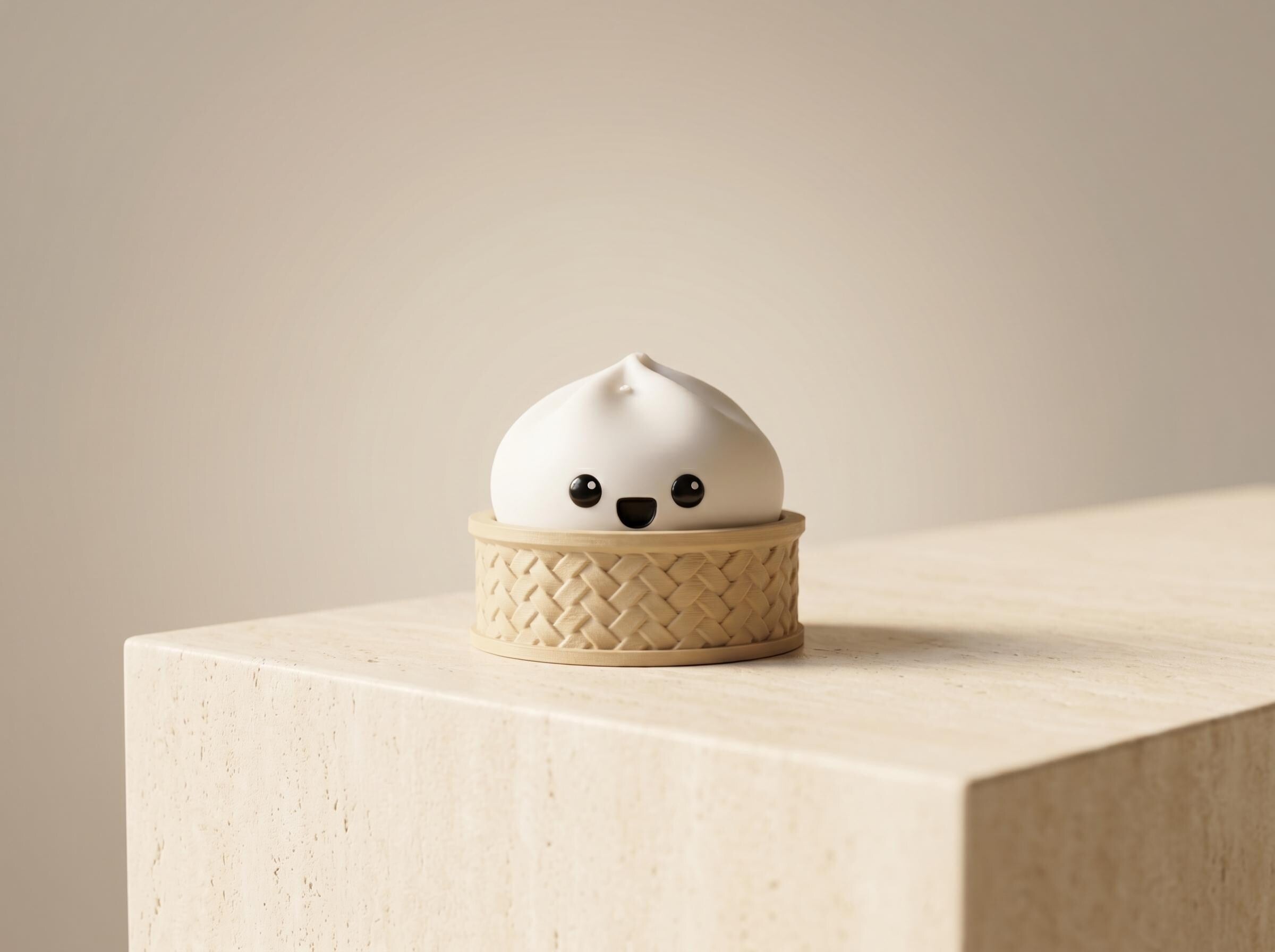 Dim Sum Fidget Clicker Keychain