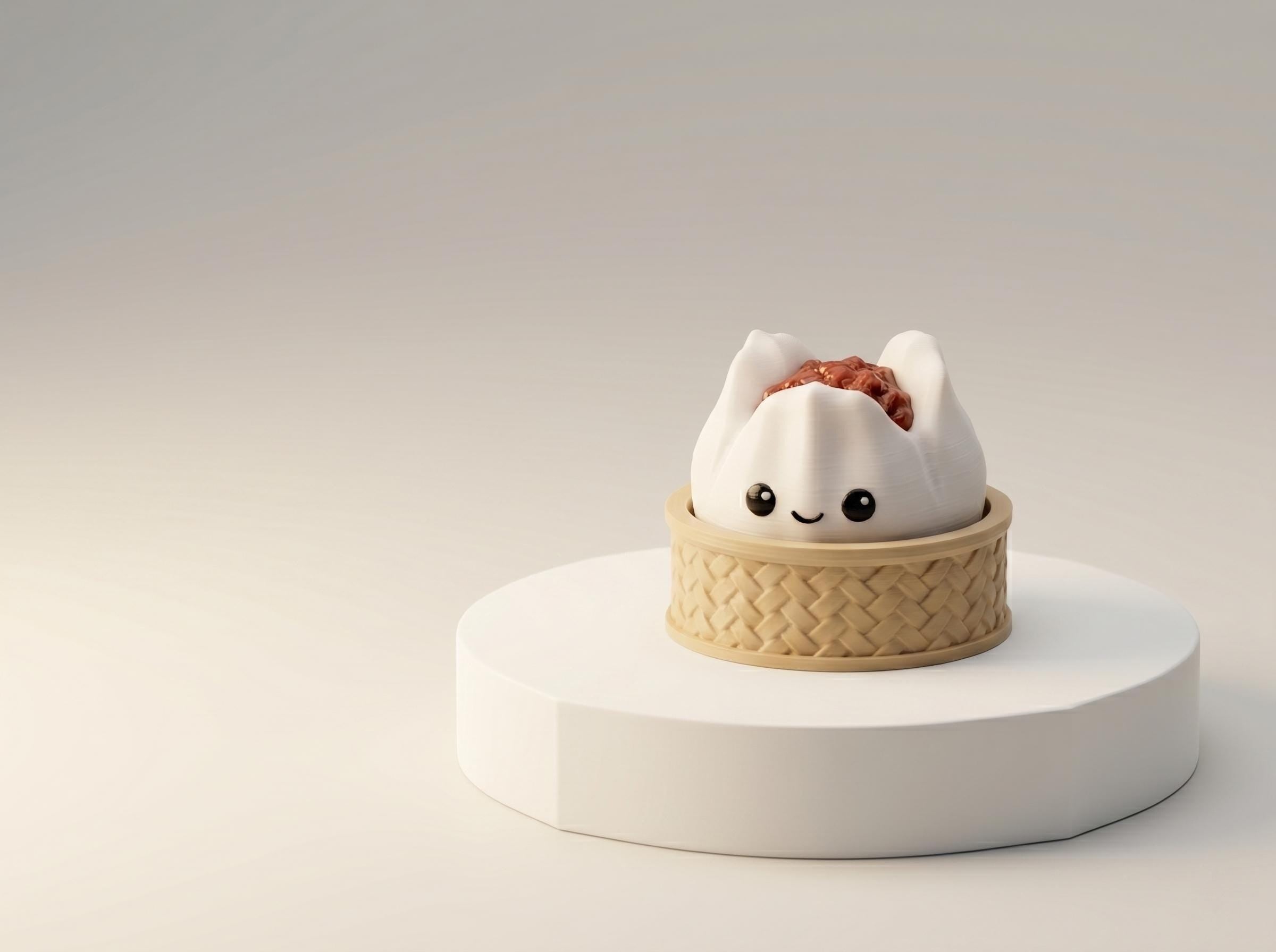Dim Sum Fidget Clicker Keychain