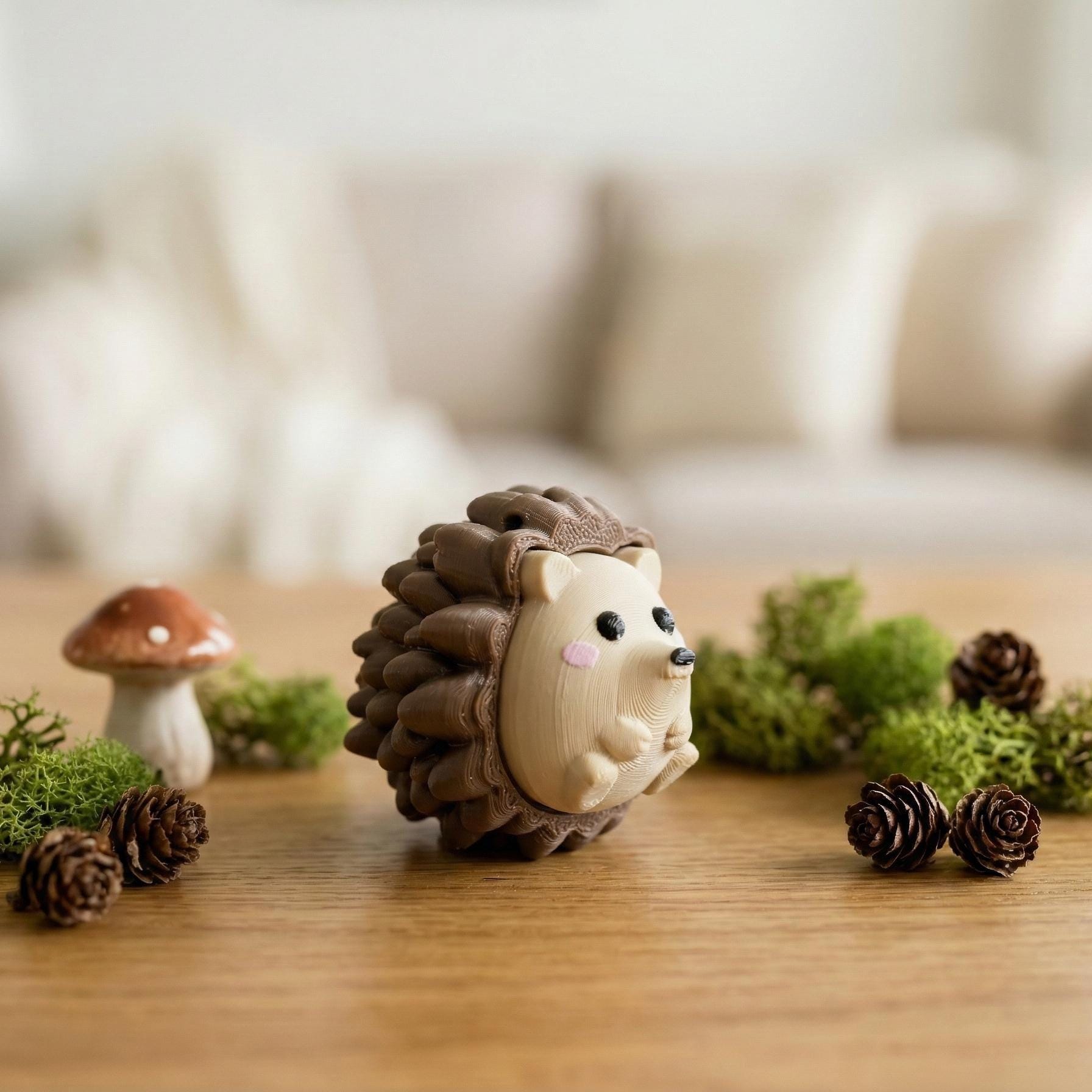 Hedgehog Fidget Clicker Keychain
