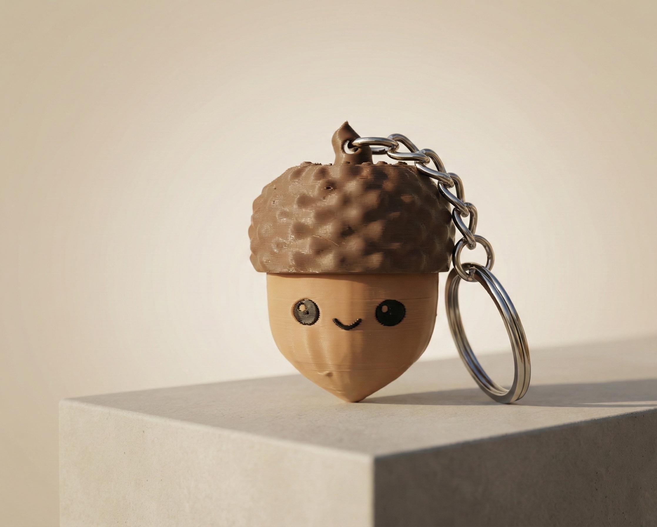 Happy Acorn Fidget Keychain