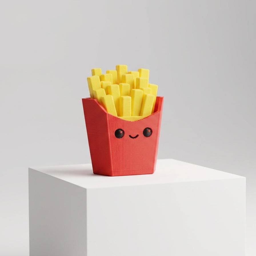 Kawaii French Fries Fidget Clicker Keychain