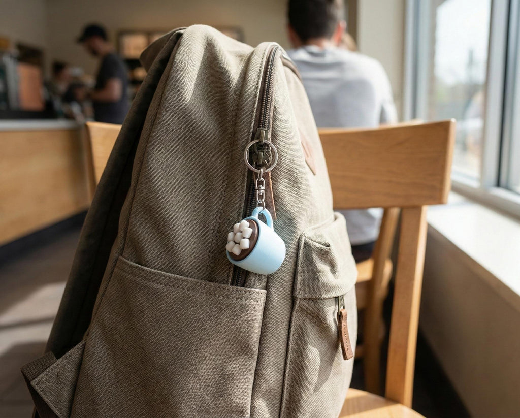 Hot Chocolate Fidget Clicker Keychain