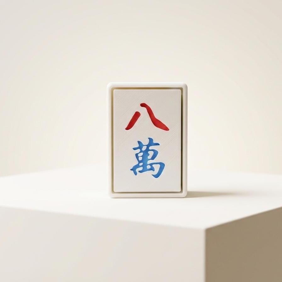Green Dragon Mahjong Tile Fidget Keychain