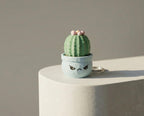 Happy Face Succulent Fidget Clicker Keychain