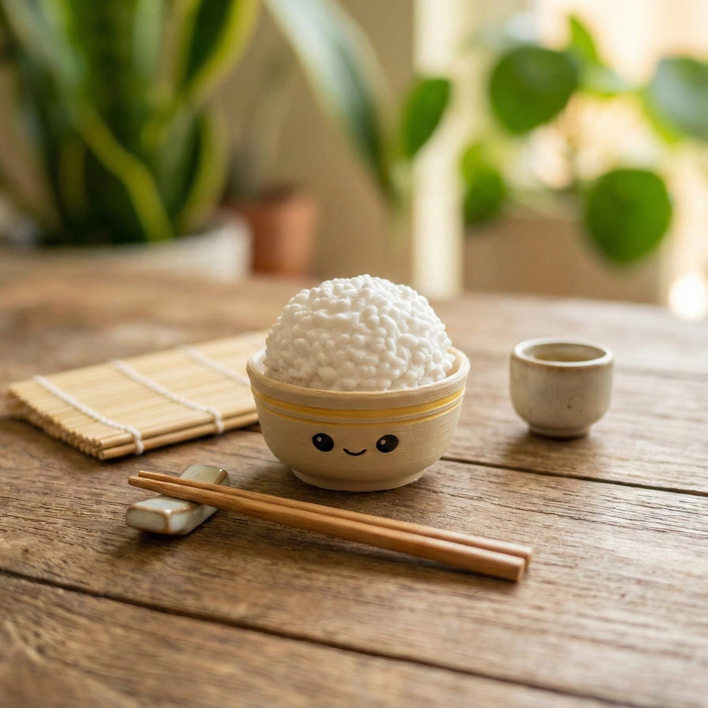 Rice Noodle Bowl Fidget Clicker Keychain